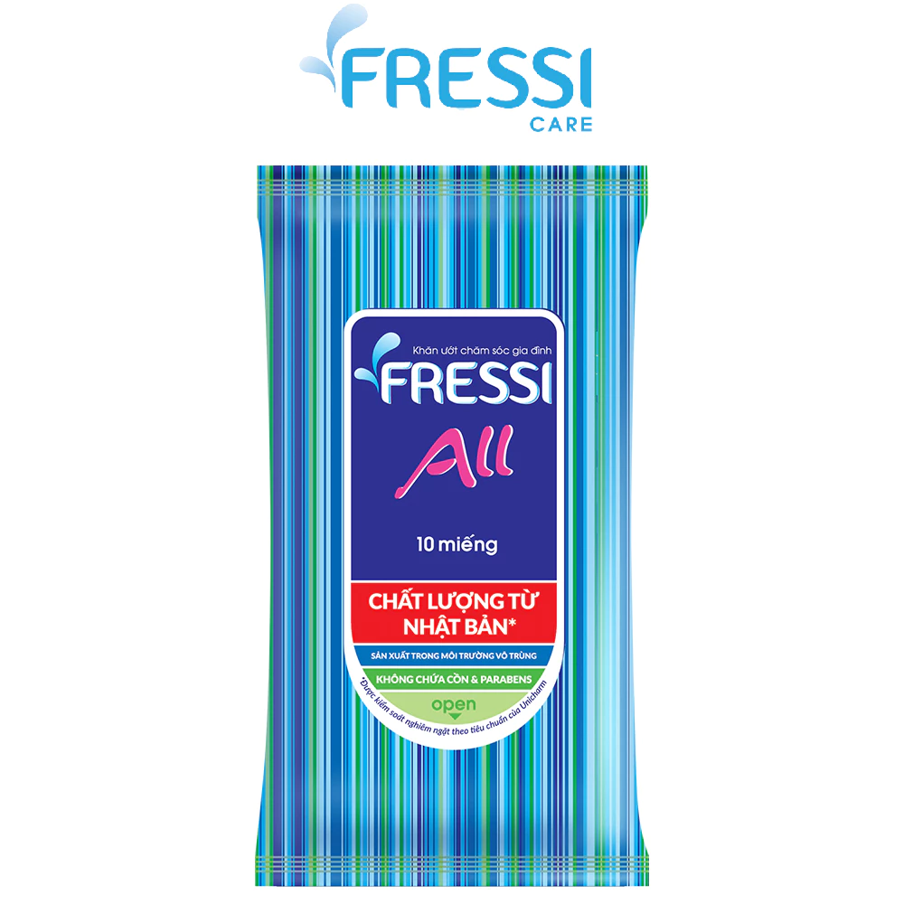 [GIFT] Khăn ướt chăm sóc gia đình Fressi Care All 10 miếng/gói
