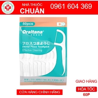 Tăm chỉ nha khoa oraltana túi 50 que