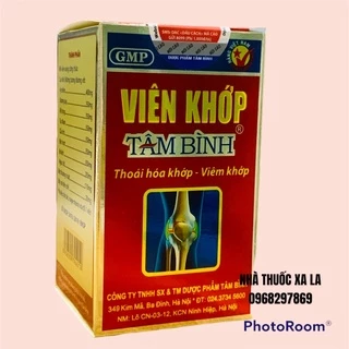 Viên Khớp Tâm Bình - Hỗ trợ điều trị thoái hóa khớp cột sống cổ, giảm đau xương khớp (60 viên)