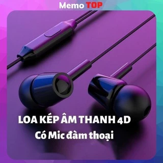 Tai nghe có dây nhét tai in ear chống ồn có mic S-01 jack 3.5 cho điện thoại samsung, sony, oppo