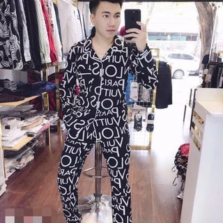 [Ưu Đãi Giảm 10k Khi Mua 2 Bộ] Bộ Pijama DD Dài Tay LOU.IS Nam Nữ Màu Trơn, Bộ Đồ Mặc Nhà Sang Trọng T54