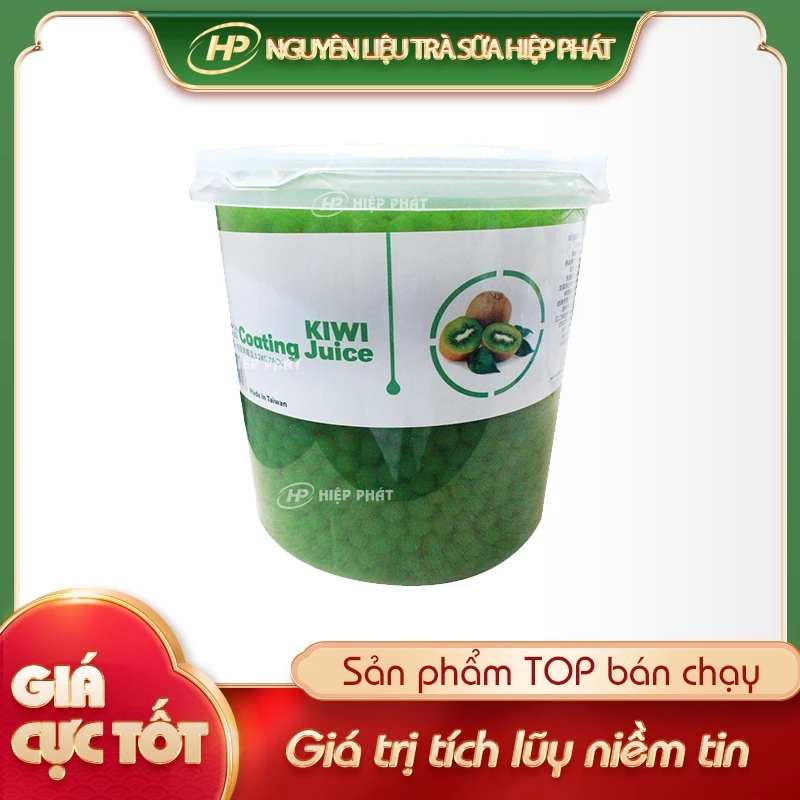 Hạt Thủy Tinh Kiwi Đài Loan CHUAN DAI 3.2kg - [GIÒN DAI] - SP010240 - Nguyên liệu pha chế trà sữa HIỆP PHÁT