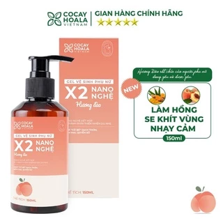 [HƯƠNG ĐÀO]Dung Dịch Vệ Sinh Phụ Nữ Hồng Mịn Se Khít Gel X2 Nano Nghệ Cocayhoala 150ml