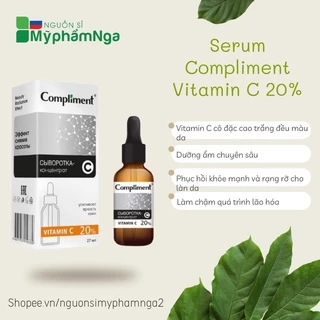 Serum Compliment Vitamin C 20% sáng da, mờ thâm, ngừa lão hoá