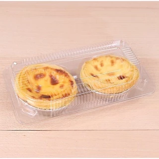 10 Hộp pet 4 ngăn đựng bánh Tart trứng