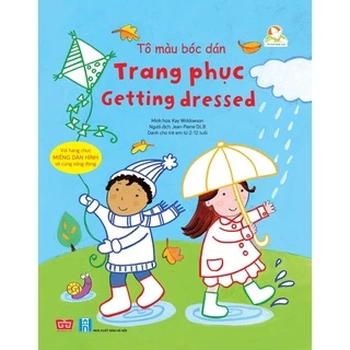 Sách - Tô màu bóc dán - Trang phục - Getting dressed