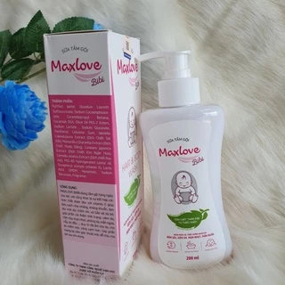 Sữa tắm gội Maxlove Bibi giảm rôm sảy cho bé