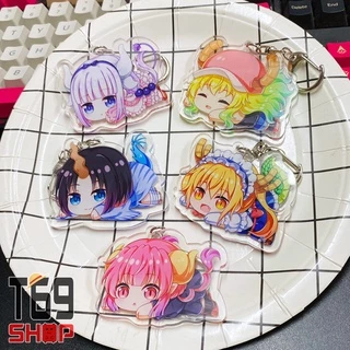 Móc khóa mica anime Miss Kobayashi's Dragon Maid in 2 mặt khác nhau (Loại cao cấp - Hình in ép giữa 2 mặt mica)