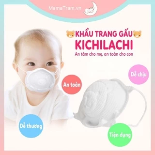 Khẩu Trang Gấu KICHILACHI Nhật Bản Cho Bé (Từ 3 Tháng Đến 2 Tuổi)