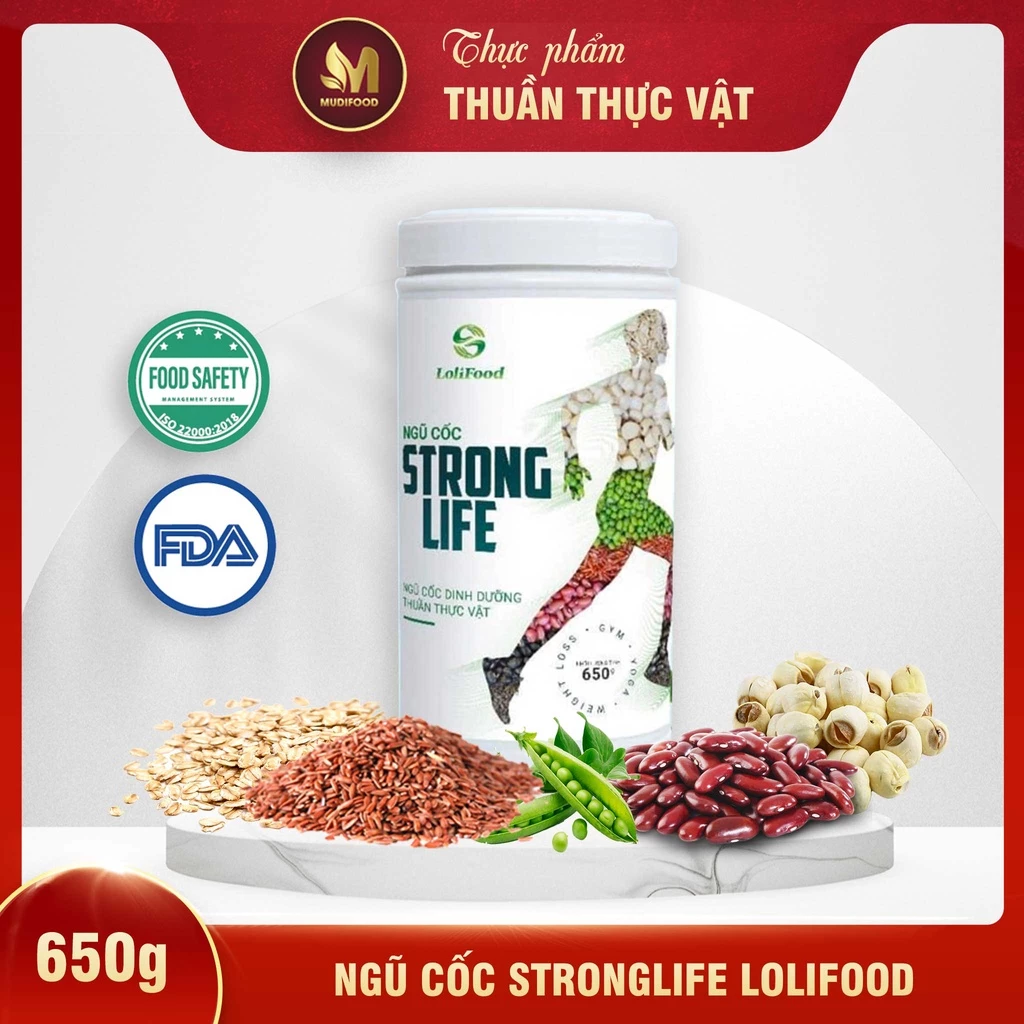 Ngũ Cốc Stronglife Lolifood, Cung cấp 14 Loại Hạt bổ sung dinh dưỡng đầy đủ - 650g