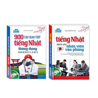 Sách - Combo 2 cuốn 900 câu giao tiếp tiếng Nhật thông dụng (Kèm CD)+Tiếng nhật dành cho nhân viên văn phòng