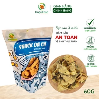 Snack da cá trứng muối 60gram HAPUFOOD thơm ngon, đảm bảo ATVSTP- Đồ ăn vặt cho mẹ và bé