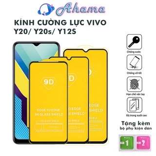 Kính Cường Lực Vivo Y20 Y20s Y12s full màn độ bền cao chống trầy xước rơi vỡ tặng kèm khăn lau màn hình