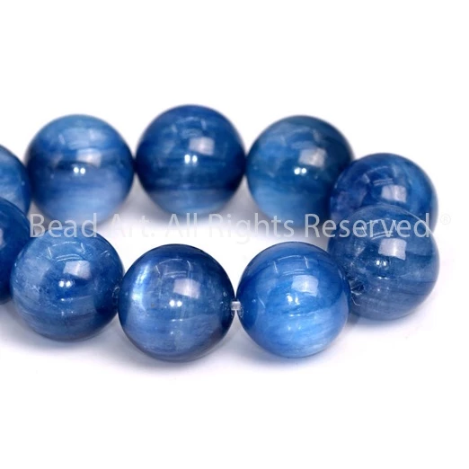 [1 Hạt] Đá Kyanite 10MM Xanh Dương, Mệnh Thuỷ, Mộc, Phối Vòng Tay Phong Thuỷ, Trang Sức, Chuỗi Hạt S43 - Bead Art