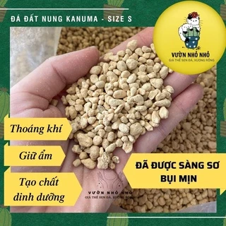 500gr Đất nung Kanuma size S dùng rải mặt, giá thể trồng Sen Đá, Xương Rồng, Bonsai, Đỗ Quyên - Vườn Nhỏ Nhỏ