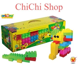 Đồ Chơi Xếp Hình Nhựa 110 Chi Tiết Hàng Antona Việt nam An Toàn Cho Bé