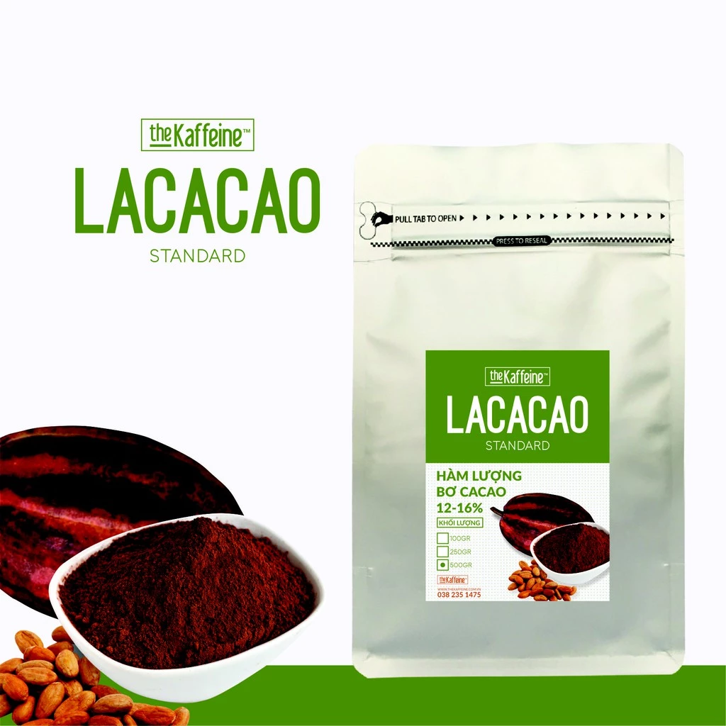 Bột Cacao Nguyên Chất LACACAO STANDARD 100g The Kaffeine