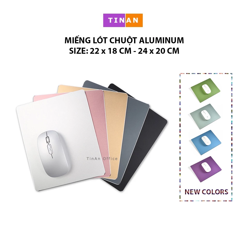 Miếng Lót Chuột Aluminum ( Mouse pad ) Cao Cấp - Bàn di chuột nhôm 2 Mặt