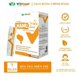 Gói Uống Cắt Cơn Đau Dạ Dày, Giảm Viêm Loét Dạ Dày Tá Tràng NANO VIPHAR Hộp 20 Gói 10ml