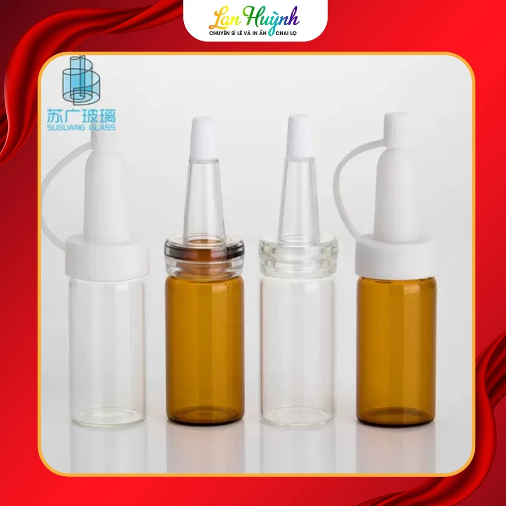 10 BỘ LỌ CHIẾT SERUM NÚT NHỌN - CHAI CHIẾT TINH DẦU BỘ 3 NÚT