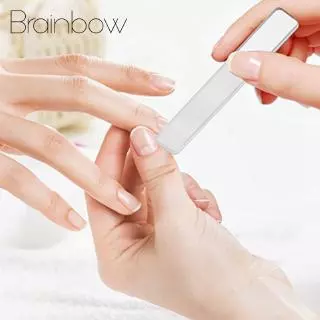 [Hàng mới về] 1 dũa móng tay thủy tinh nano trong suốt 9cm chuyên nghiệp Brainbow