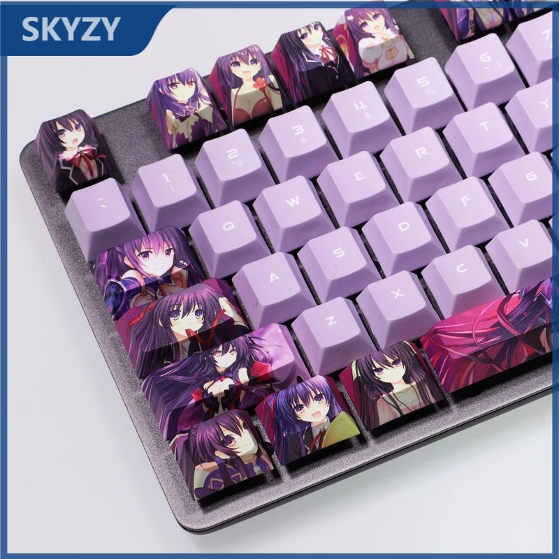 Yatogami Tohka keycaps Cherry Profile DATE A LIVE Theme anime Princess PBT Dye thăng hoa bàn phím cơ bàn phím keycaps