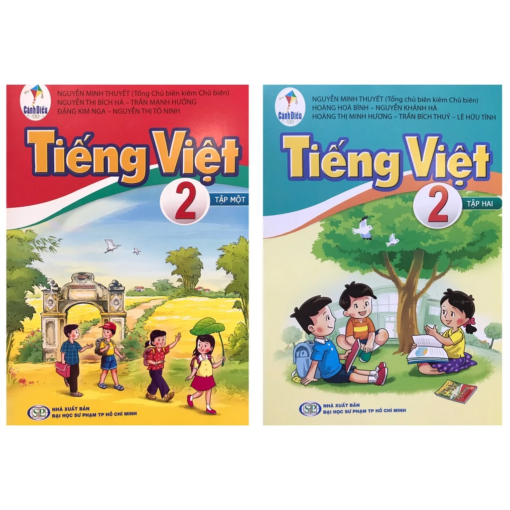 Sách - Combo Tiếng việt lớp 2 tập 1 + tập 2 ( Cánh diều ) + Bán kèm 1 quyển Bé tập tô màu