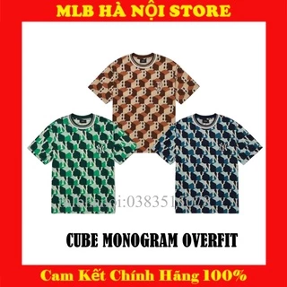 ÁO PHÔNG MLB CUBE MONOGRAM tay ngắn nam nữ chính hãng