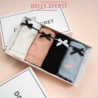 Quần lót len tăm rẻ đẹp sợi tre 100% cotton kháng khuẩn cho nữ DOLLY SECRET QL002