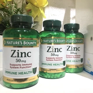 Viên uống bổ sung kẽm Nature’s Bounty Zinc 50mg 400 viên