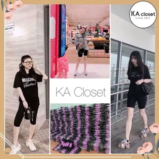 Quần legging đùi KA Closet chất thun lạnh co dãn tốt hot