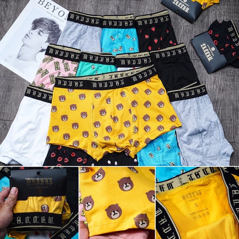 ☎☏Quần Lót Boxer MADDOG Hoạ Tiết Cotton 100%