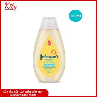 Sữa tắm gội toàn thân mềm mịn Johnson's TOP TO TOE 200ml