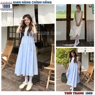 Đầm babydoll 2 dây buộc nơ hàn quốc ulzzang ,váy maxi đi biển dáng rộng siêu xinh -PHƯƠNG VŨ 1989