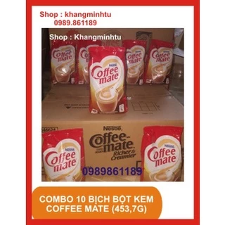 Combo 10 Bịch Bột kem coffee mate 453,7gram - Nestle pha trà sữa, cà phê