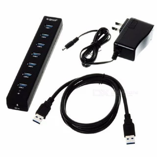 Bộ Chia 7 cổng USB 3.0 Orico H7013-U3 Có Củ Nguồn Cấp Điện - HUB USB 7 Port - Bảo Hành 12 Tháng Đổi Mới