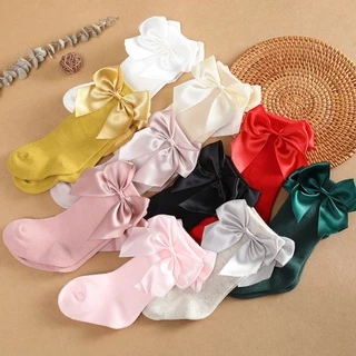 Vớ Cotton Mềm Đính Nơ Xinh Xắn Cho Bé Gái