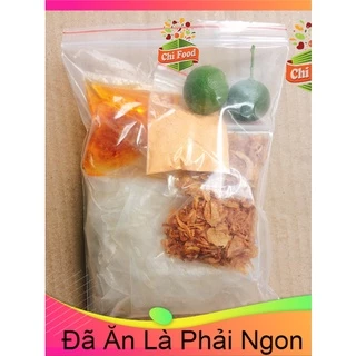 Bánh Tráng Rìa Phơi Sương Muối Nhuyễn Sate Hành Phi Túi Zip Kèm Tắc Chifood92