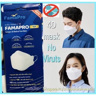 ✅ {Chính hãng} Hộp 10 cái khẩu trang y tế 4D Famapro Nam Anh