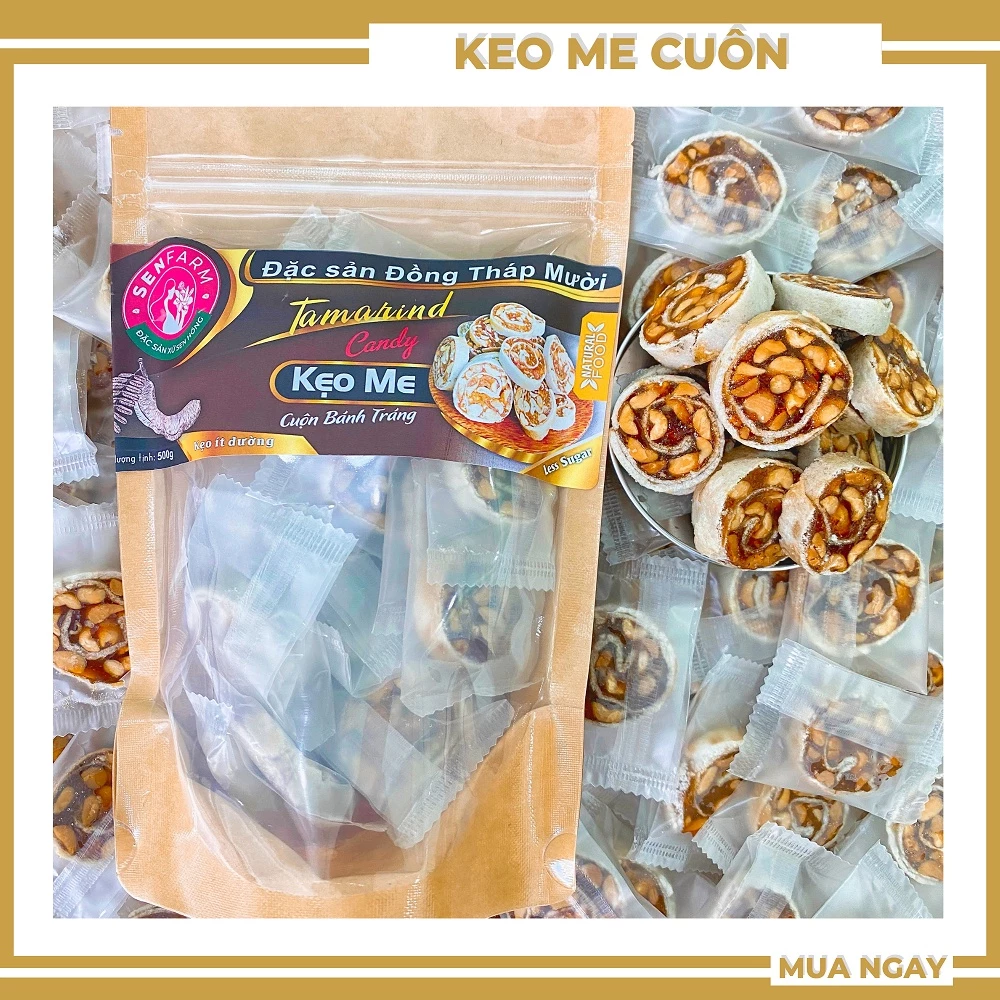 Kẹo Me Cuộn Bánh Tráng Senfarm Ít Đường