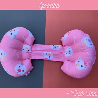 Gối bầu cánh tiên Gobaba vải cotton lụa Hàn Quốc, ruột bông gòn mềm mại