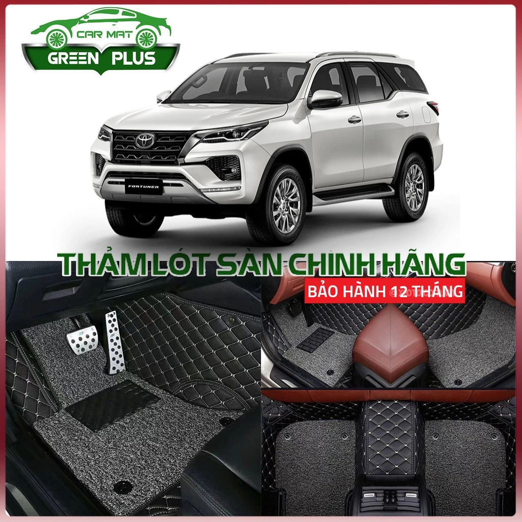 Thảm lót sàn ô tô 6D Toyota Fortuner (2017-2023) chống nước, không mùi, phủ kín 90% sàn xe