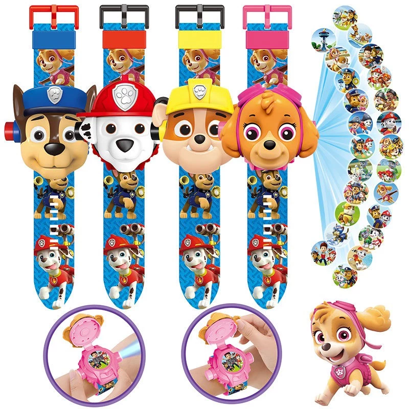 Đồng Hồ Chiếu Hình Chó Cứu Hộ Paw patrol Avengers Đội Trưởng Mỹ Người Nhện Thor Batman Ironman Công Chúa Elsa Chó Cứu Hộ