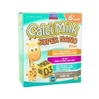 Calci milk super nano hộp 20 ống bổ sung canxi và các loại vitamin cho trẻ từ 6 tháng tuổi