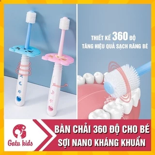 Bàn chải đánh răng 360 độ làm sạch răng miệng cho bé