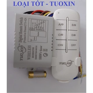 Công tắc điều khiển từ xa rf kèm remote sóng RF 315mhz 3 4 kênh xuyên tường TuoXim