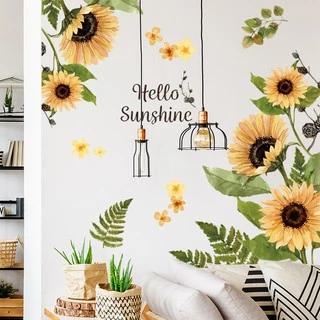 Decal dán tường mẫu hoa mặt trời lớn ZH017