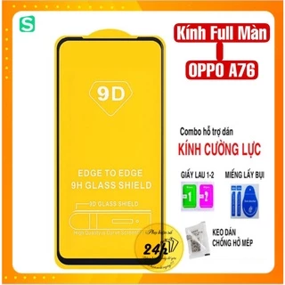 Kính cường lực OPPO A76 - Dán Full màn hình điện thoại A76 - Độ trong suốt cực cao , Dán bảo vệ camera a76