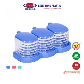 Bộ 3 lọ đựng gia vị Song Long Plastic - 2046