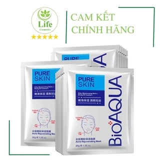 Mặt Nạ Giấy Bioaqua Pure Skin - Mặt Nạ Kháng Khuẩn Làm Sạch Da Kiếm Soát Nhờn Mờ Giảm Mụn Nội Địa Trung Life Cosmetics